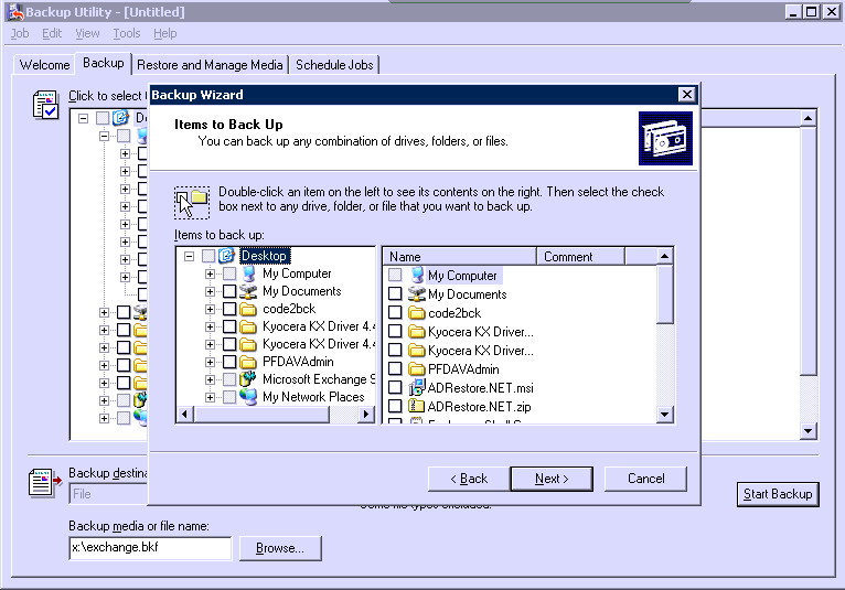 Windows NT Backup